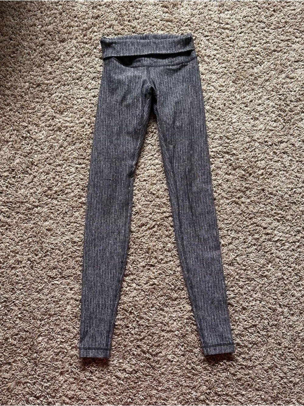 lululemon athletica Ribbed Gray High-Waist Leggings